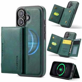 For iPhone 17 MAGKING K2 Series MagSafe RFID Card Bag Detachable Phone Case(Green)