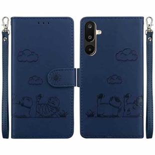 For Samsung Galaxy M16 5G / F16 5G / M36 5G Cute Cats RFID Leather Phone Case(Blue)