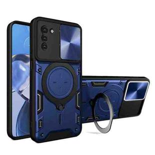 For Nokia G21 CD Texture Sliding Camshield Magnetic Holder Phone Case(Blue)