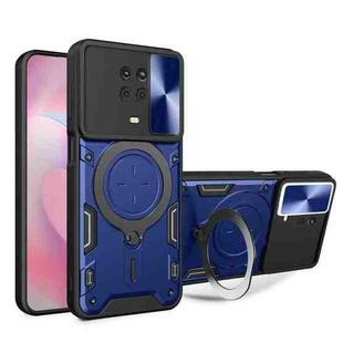 For Nokia G10 / G20 CD Texture Sliding Camshield Magnetic Holder Phone Case(Blue)