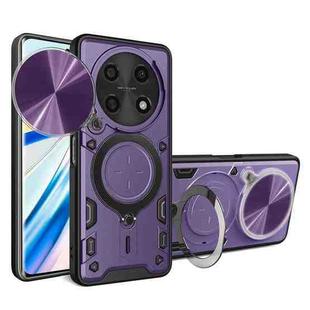 For Huawei nova Y91 4G CD Texture Sliding Camshield Magnetic Holder Phone Case(Purple)