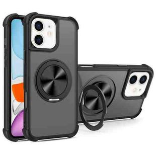 For iPhone 11 CD Texture 360 Degree Rotating Holder MagSafe Phone Case(Black)