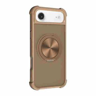 For iPhone Air CD Texture 360 Degree Rotating Holder MagSafe Phone Case(Desert Gold)