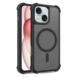 For iPhone 15 Skin Feel MagSafe Phone Case(Black)