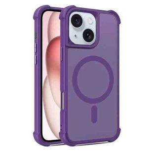 For iPhone 15 Skin Feel MagSafe Phone Case(Purple)