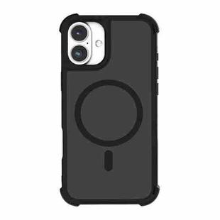 For iPhone 16 Plus Skin Feel MagSafe Phone Case(Black)