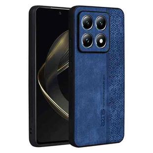 For Xiaomi 14T AZNS 3D Embossed Skin Feel Phone Case(Sapphire Blue)