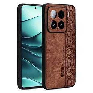 For Xiaomi 15 AZNS 3D Embossed Skin Feel Phone Case(Brown)