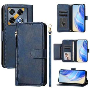 For Infinix GT 20 Pro 5G Multi-Card Slots Zipper Wallet Leather Phone Case(Blue)