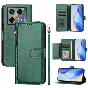 For Infinix GT 20 Pro 5G Multi-Card Slots Zipper Wallet Leather Phone Case(Green)