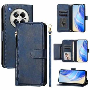 For Infinix Zero 40 4G / Zero 40 5G Multi-Card Slots Zipper Wallet Leather Phone Case(Blue)