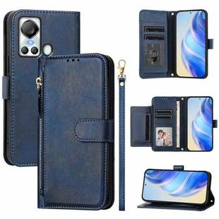 For Itel S18 / Vision 5 Multi-Card Slots Zipper Wallet Leather Phone Case(Blue)