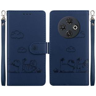 For Tecno Spark 30C Cute Cats RFID Leather Phone Case(Blue)