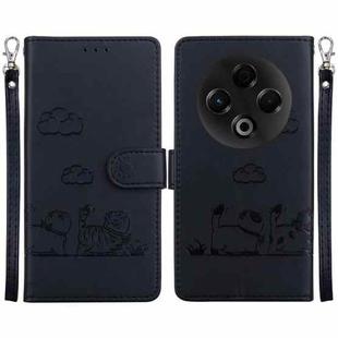 For Tecno Spark 30 4G Cute Cats RFID Leather Phone Case(Black)