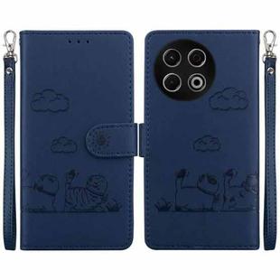 For Tecno Spark 30 Pro Cute Cats RFID Leather Phone Case(Blue)