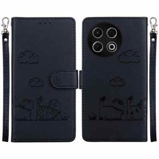 For Tecno Spark 30 Pro Cute Cats RFID Leather Phone Case(Black)