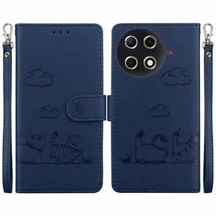 For Tecno Camon 30S / Camon 30S Pro Cute Cats RFID Leather Phone Case(Blue)