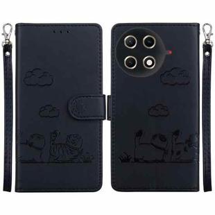 For Tecno Camon 30S / Camon 30S Pro Cute Cats RFID Leather Phone Case(Black)