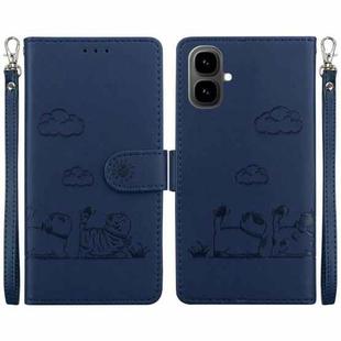 For Tecno Pop 10 / Spark Go 2 4G Cute Cats RFID Leather Phone Case(Blue)