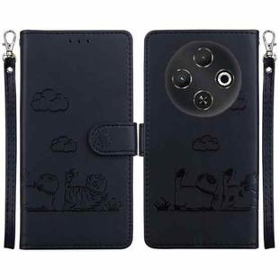 For Tecno Pop 9 5G / Spark 30C 5G Cute Cats RFID Leather Phone Case(Black)