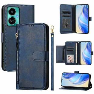 For Tecno Camon 19 / Camon 19 Pro 5G Multi-Card Slots Zipper Wallet Leather Phone Case(Blue)