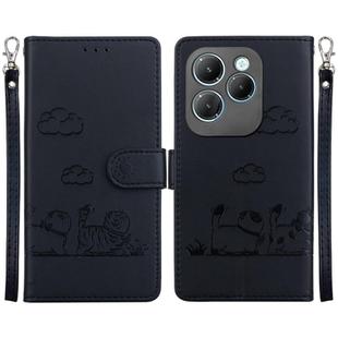 For Infinix Hot 40 / 40 Pro Cute Cats RFID Leather Phone Case(Black)