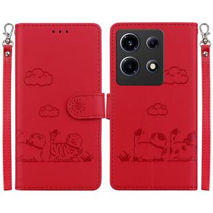 For Infinix Note 30 VIP Cute Cats RFID Leather Phone Case(Red)