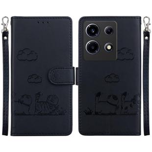 For Infinix Note 30 VIP Cute Cats RFID Leather Phone Case(Black)