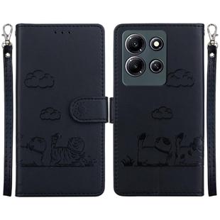 For Infinix Note 30i Cute Cats RFID Leather Phone Case(Black)