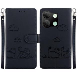 For Infinix Smart 7 HD Cute Cats RFID Leather Phone Case(Black)