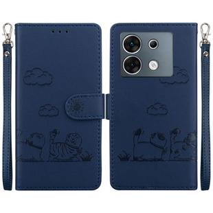 For Infinix Zero 30 5G Cute Cats RFID Leather Phone Case(Blue)