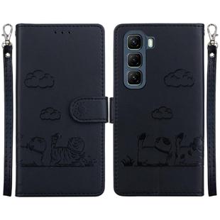 For Infinix Hot 50 4G Cute Cats RFID Leather Phone Case(Black)
