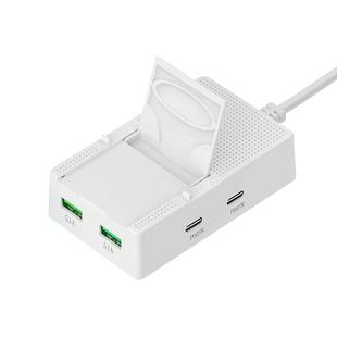 CY-PC03 50W 2 Type-C 2 USB Multi Ports Sharing Travel Charger, Plug:US Plug(White)