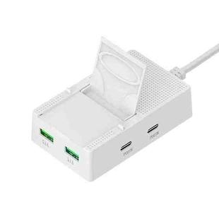 CY-PC03 50W 2 Type-C 2 USB Multi Ports Sharing Travel Charger, Plug:EU Plug(White)