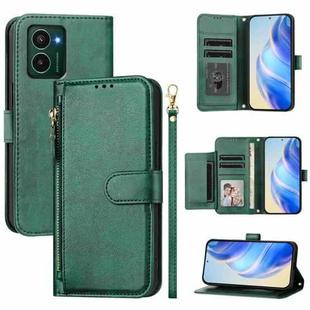 For HMD Pulse / Pulse+ / Pulse Pro Multi-Card Slots Zipper Wallet Leather Phone Case(Green)