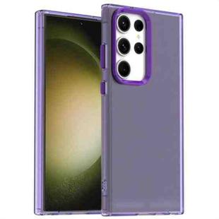 For Samsung Galaxy S23 Ultra 5G Candy PC Hybrid TPU Shockproof Phone Case(Purple)