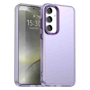 For Samsung Galaxy S25 5G Candy PC Hybrid TPU Shockproof Phone Case(Purple)