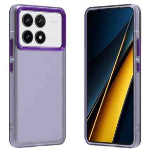 For Xiaomi Poco F6 Pro Candy PC Hybrid TPU Shockproof Phone Case(Purple)