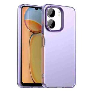 For Xiaomi Poco C65 Candy PC Hybrid TPU Shockproof Phone Case(Purple)