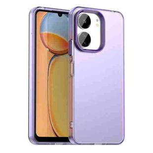 For Xiaomi Poco M6 5G Candy PC Hybrid TPU Shockproof Phone Case(Purple)