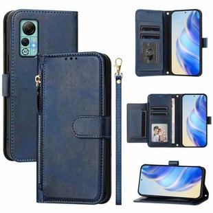 For Ulefone Note 14 Multi-Card Slots Zipper Wallet Leather Phone Case(Blue)