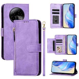 For BLU Bold K50 Multi-Card Slots Zipper Wallet Leather Phone Case(Purple)