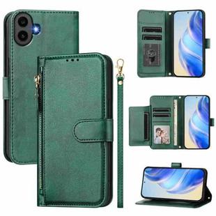 For Nothing CMF Phone 1 Multi-Card Slots Zipper Wallet Leather Phone Case(Green)