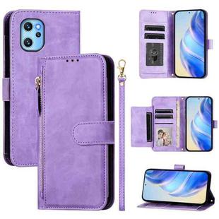 For Umidigi Power 7 Max Multi-Card Slots Zipper Wallet Leather Phone Case(Purple)