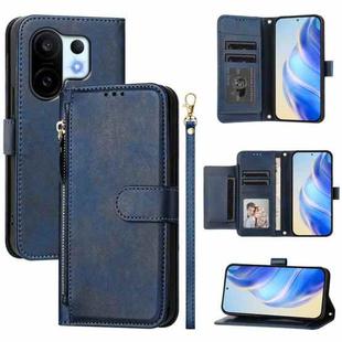 For vivo S30 Pro mini Multi-Card Slots Zipper Wallet Leather Phone Case(Blue)