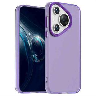 For Huawei Pura 70 Pro Candy PC Hybrid TPU Shockproof Phone Case(Purple)