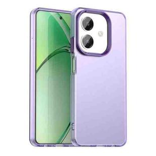 For OPPO A20 Candy PC Hybrid TPU Shockproof Phone Case(Purple)