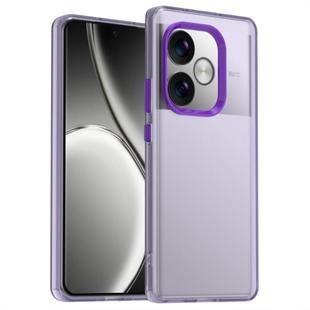 For Realme GT 6T Candy PC Hybrid TPU Shockproof Phone Case(Purple)