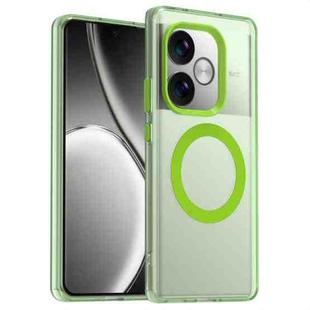 For Realme GT 6 Global Candy Magsafe PC Hybrid TPU Phone Case(Green)