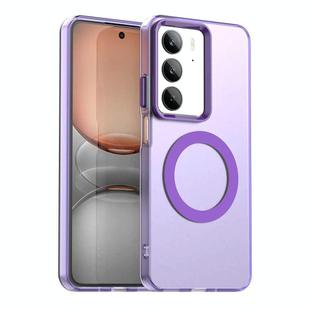 For Realme C75 Candy Magsafe PC Hybrid TPU Phone Case(Purple)